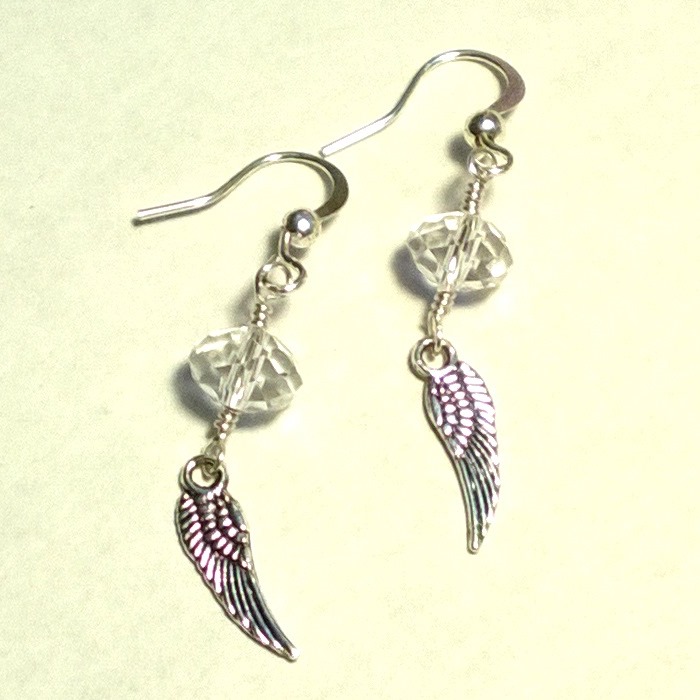 Crystal Angel Wing Earrings